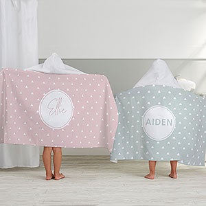 Simple and Sweet Personalized Kids Hooded Bath Towel-30963