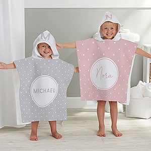 Simple & Sweet Personalized Kids Poncho Bath Towel