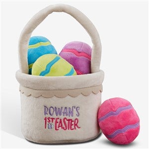 My First Easter Personalized Mini Easter Basket with Plush Eggs - 30972
