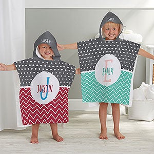 Yours Truly Personalized Kids Poncho Bath Towel