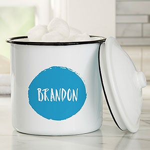 Yours Truly Personalized Enamel Jar - Medium Canister