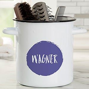 Yours Truly Personalized Enamel Jar - Accessory Holder