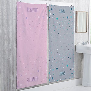 Bubbles Personalized 35x72 Bath Towel