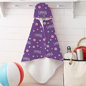 Bubbles Personalized Baby Hooded Beach & Pool Towels