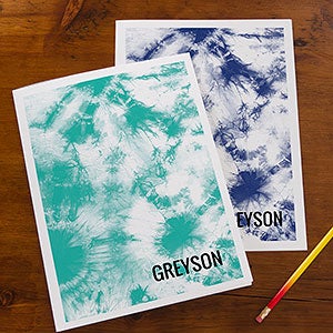 Bold Tie Dye Personalized Folders
