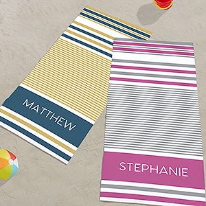 Turkish Stripes Personalized 35x72 Beach Towel