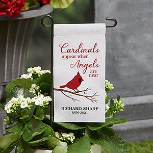 Cardinal Memorial Personalized Mini Garden Flag