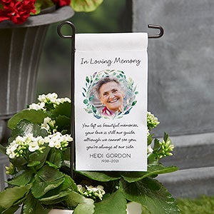 Serene Memorial Personalized Photo Mini Garden Flags
