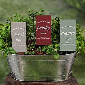 Herb Garden Personalized Mini Garden Flag
