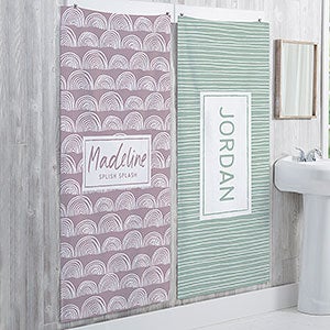 Hand Drawn Patterns Personalized 30x60 Bath Towel