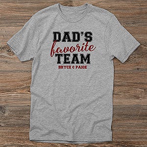 Dad's Favorite Team Personalized Hanes Adult T-Shirt