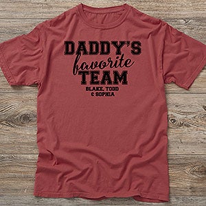 Dad's Favorite Team Personalized Hanes ComfortWash Adult T-Shirt