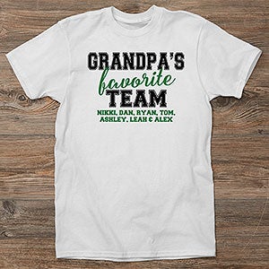 Grandpa's Favorite Team Personalized Hanes Adult T-Shirt