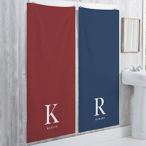 Moody Chic Personalized 35x72 Bath Towel