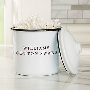 Moody Chic Personalized Enamel Jar Small Canister