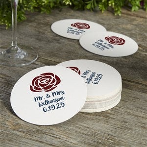 Choose Your Icon Personalized Wedding Paper Coasters - 12 Coasters