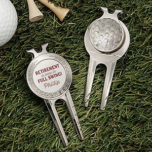 Retirement Quotes Personalized Divot Tool, Ball Marker & Clip