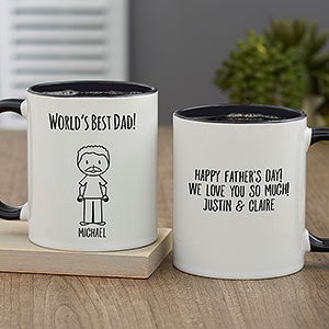 Stick For Him Characters Personalized Coffee Mug 11oz Black