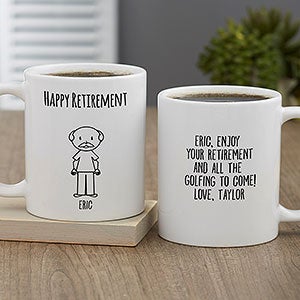 Stick Characters For Him Personalized Coffee Mug 11oz White