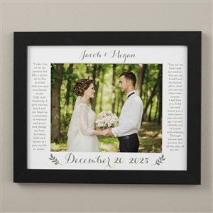 Wedding Vows Personalized Horizontal Matted Frame 11x14