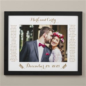 Wedding Vows Personalized Horizontal Matted Frame 16x20
