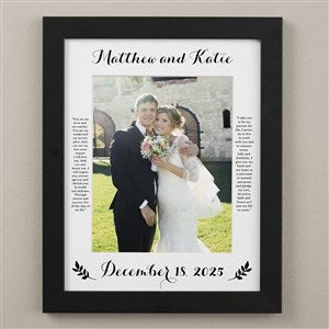Wedding Vows Personalized Vertical Matted Frame 11x14