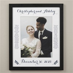 Wedding Vows Personalized Vertical Matted Frame 16x20