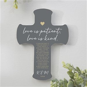 Love Is Patient Personalized Wedding Cross - 8x12