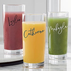 Trendy Script Name Personalized 15oz Tall Drinking Glass