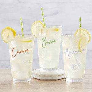 Trendy Script Name Personalized 16oz Pint Glass