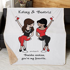 Best Friends philoSophie's Personalized 60x80 Sherpa Blanket