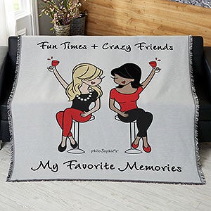 Best Friends philoSophie's Personalized 56x60 Woven Throw
