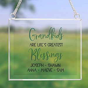 Grandkids Personalized Glass Suncatcher