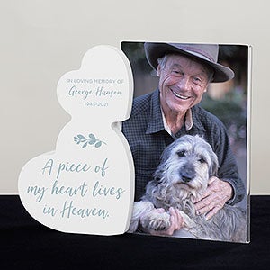 Piece of My Heart Personalized Memorial Wooden Hearts Photo Frame