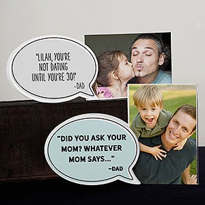 Things Dad Says Personalized Speech Bubble Photo Frame-31529