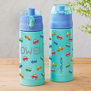 Cars Personalized 13oz Reduce Frostee Water Bottle - Aqua