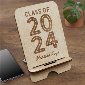 Graduating Class Of Personalized Whitewash Wooden Phone Stand