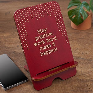 Create Your Own Personalized Red Poplar Wooden Phone Stand