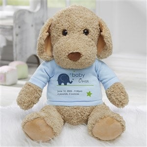 New Arrival Personalized Baby Plush Dog- Blue