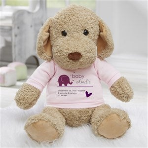 New Arrival Personalized Baby Plush Dog- Pink