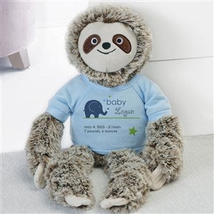 New Arrival Personalized Baby Plush Sloth- Blue