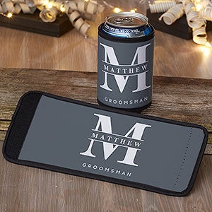 Lavish Groomsmen Wedding Personalized Can & Bottle Wrap