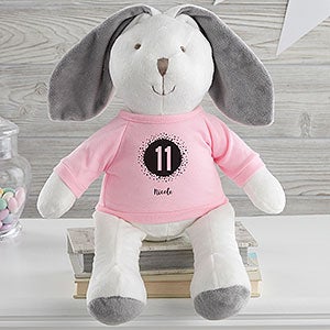 It's Your Birthday Personalized Birthday White Bunny