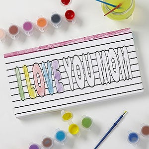 Paint It! DIY Personalized Coloring Canvas Prints For Mom