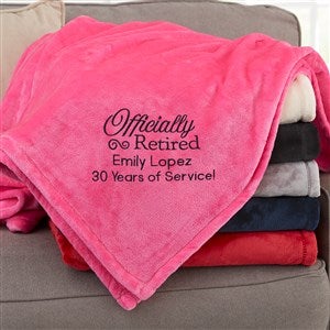 Officially Retired Personalized 50x60 Pink Fleece Blanket