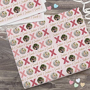 XOXO Personalized Photo Wrapping Paper Sheets - Set of 3
