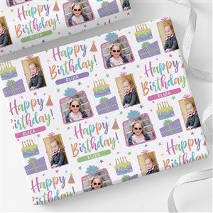 Birthday Celebration Personalized Photo Wrapping Paper - 31790