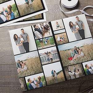 Ten Photo Collage Personalized Wrapping Paper Sheets - Set of 3