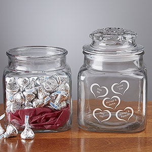 Conversation Hearts Personalized Candy Jar