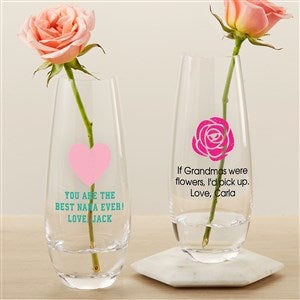 Choose Your Icon Personalized Printed Bud Vase For Grandma